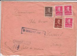 KING MICHAEL STAMP, CENSORED ARAD NR 32 COVER, 1945, ROMANIA - Lettres & Documents