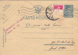 KING MICHAEL, CENSORED DEVA NR 13, PC STATIONERY, ENTIER POSTAL, 1942, ROMANIA - Cartas & Documentos