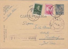 KING MICHAEL, CENSORED BEIUS NR 7, PC STATIONERY, ENTIER POSTAL, 1944, ROMANIA - Lettres & Documents