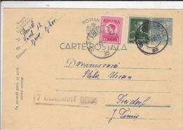 KING MICHAEL, CENSORED BEIUS NR 7, PC STATIONERY, ENTIER POSTAL, 1944, ROMANIA - Lettres & Documents