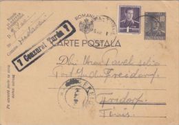 KING MICHAEL, CENSORED TURDA NR 7, PC STATIONERY, ENTIER POSTAL, 1944, ROMANIA - Briefe U. Dokumente