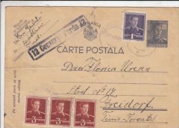 KING MICHAEL, CENSORED TURDA NR 12, PC STATIONERY, ENTIER POSTAL, 1945, ROMANIA - Lettres & Documents