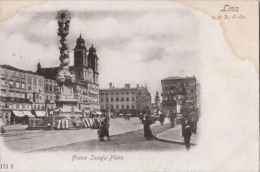 CPA LINZ- THE FRANZ JOSEPH SQUARE, MONUMENT - Linz