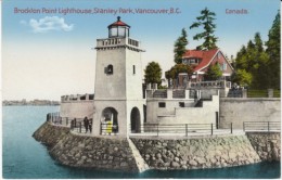 Vancouver BC Canada, Brockton Point Lighthouse, Stanley Park, C1910s Vintage Postcard - Vancouver