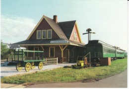 Louisburg Cape Breton NS Canada, Sydney & Louisburg Railway Station Depot C1990s Vintage Postcard - Cape Breton