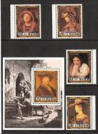 Paintings 375th Anniv. Rembrant North Korea 1981 MNH 4 Stamps +sheet Mi 2145-48, BL101 - Rembrandt