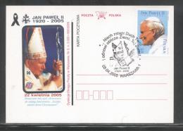 POLAND FDC 2005 POPE JPII IN MEMORIAM WARSAW No 5 GOLD AND SILVER SET OF 2 COVERS 2 CARDS!!!!! - FDC