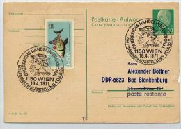 MERKUR HERMES WIEN 1971 Auf DDR P77A Antwort-Postkarte ZUDRUCK BÖTTNER #4 - Mitología