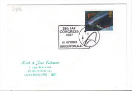 VER2982 - GRAN BRETAGNA 1987 , 38th IAF Congress , Brighton - Storia Postale