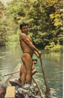 VENEZUELA INDIO GUAICA Naked Young Man In The Boat, Old Postcard - Zonder Classificatie