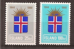 IJsland     Y/T   385 / 386   (X) - Oblitérés
