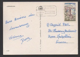 DF / LUXEMBOURG SUR CARTE POSTALE / TP 709 VIGNOBLE + FLAMME MONDORF LES BAINS / FOIE - NUTRITION  RHUMATISME - Cartas & Documentos