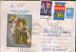 Romania-Postal Stationery Cover 1987- New Year Folk Traditions, Sorcova - New Year