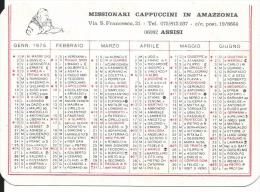 CAL164 - CALENDARIETTO 1975 - MISSIONARI CAPPUCCINI IN AMAZZONIA - Petit Format : 1971-80
