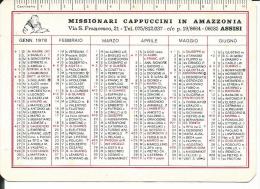 CAL174 - CALENDARIETTO 1978 - MISSIONARI CAPPUCCINI IN AMAZZONIA - ASSISI - Formato Piccolo : 1971-80