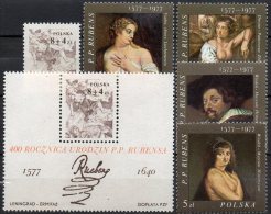 Gemälde 400.Geburtstag Rubens 1977 Polen 2497/1 Plus Block 67 ** 5€ Heilige Stephan Bf Art Bloc Painting Sheet Of Polska - Desnudos