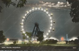 1948 WIEN,VIENNA,PRATER,NIGHT,  Riesenrad,Grande Roue,Ferris Wheel, Old Postcard - Prater