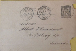 Carte De Correspondance Recto Verso - 10x15 - Alfred Angot - Courtier - St Valery Sur Somme  - RARE - Andere & Zonder Classificatie