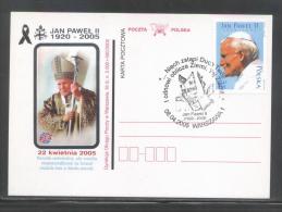 POLAND FDC 2005 POPE JPII IN MEMORIAM WARSAW No 6 GOLD AND SILVER SET OF 2 COVERS 2 CARDS!!!!! - FDC