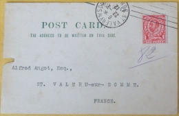 Carte De Correspondance Recto Verso - 9x14 - Alfred Angot - Courtier - St Valery Sur Somme - Autres & Non Classés