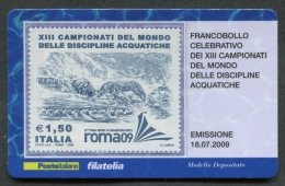 ITALIA TESSERA FILATELICA 2009 - XIII CAMPIONATI DEL MONDO DISCIPLINE ACQUATICHE - 326 - Philatelistische Karten