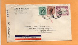 Jamaica Old Censored Cover Mailed To USA - Jamaica (...-1961)