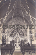 2 EME CARTE PHOTO - YERVILLE 76 SEINE MARITIME - INTERIEUR EGLISE - FETE RELIGIEUSE - Yerville