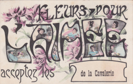 12 - LA CAVALERIE - Carte Fantaisie Style Art Nouveau - La Cavalerie