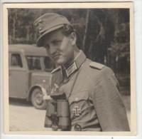 Moldova - Bessarabia - Historical Romania - Basarabia - WW2 - German Nazi Officer - Old Photo 68x68mm - Moldova