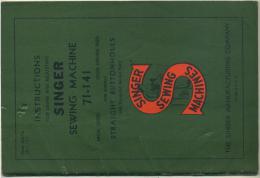 Singer Sewing Machine 71 - 141 - Supplies And Equipment