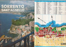 C1154 - Brochure Turistica NAPOLI - SORRENTO SANT'AGNELLO - MAP - ORARI TRENI  Anni '70 - Turismo, Viaggi
