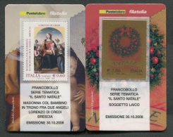 ITALIA TESSERA FILATELICA 2008 - NATALE RELIGIOSO LAICO - 279 - Philatelic Cards