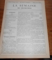 La Semaine Des Constructeurs. N°35.  25 Février 1888. Petit Hôtel  à Tours. Indre Et Loire. - Revistas - Antes 1900