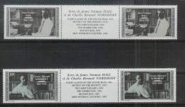 60  N° 297A Et 298A**  - Les Deux Paires Avec VIGNETTE CENTRALE - Texte - Livres De James Norman Ect - Unused Stamps