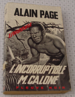 Alain Page, L'incorruptible M. Calone, Couverture Grise Trame Espionnage 1967 - Fleuve Noir