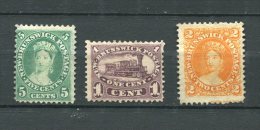 New Brunswick 1860-3 Sc 6-8 MH  Cv $100 - Nuevos