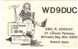 CARTE RADIO - QSL - CARTE RADIO QSL - U.S.A - ETATS UNIS - WISCONSIN - WILLIAMS BAY - 1978. - Radio Amateur