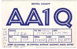 CARTE RADIO - QSL - CARTE RADIO QSL - U.S.A - ETATS UNIS - MASSACHUSETTS - ASSONET - 1981. - Radio Amateur