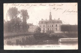 DOS SIMPLE EARLY UNDIVIDED BACK CPA Meulan - Le Petit Pont Et L'Hospice USED + STAMP 1902 PETWORTH SUSSEX POSTMARK - Meulan