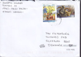 Greece ATHENS 2012 Cover Lettera To SILKEBORG Denmark Octopus Sea Animal Meerestier Tintenfisch Pieuvre - Cartas & Documentos