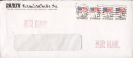 United States Airmail DANISH FURNITURE CENTER, Inc., SAN FRANCISCO 1986 Cover Lettre 4-Stripe Flag Flagge - Lettres & Documents