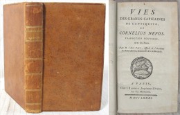 Vie Des Grands Capitaines De L’Antiquité Par Cornélius NEPOS / Barbou éditeur En 1781 - 1701-1800