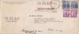 United States Airmail Special Delivery NATIONAL FOREIGN TRADE COUNCIL, NEW YORK Church St. Annex 1941 Cover (2 Scans) - Brieven En Documenten