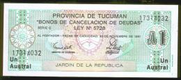 PROVINCIA DE TUCUMAN - UN AUSTRAL - Argentina