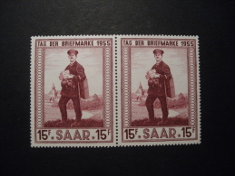 Saar 1955 Michel  361 Paar A 2 - Unused Stamps