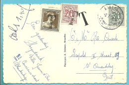 1027 Op Kaart Met Stempel BLANKENBERGE, Getaxeerd (taxe) Met Zegel 845+851 Voorzien Van De " T " Stempel - Lettres & Documents