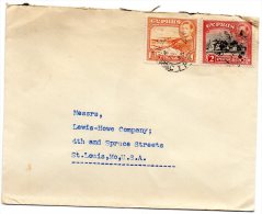 Cyprus Old Cover Mailed To USA - Zypern (...-1960)