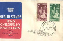 (128) New Zealand FDC Covers  - Health Stamps 1950 - FDC