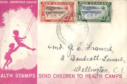 (128) New Zealand FDC Covers  - Health Stamps 1948 - FDC