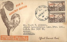 (128) New Zealand FDC Covers  - Health Stamps 1946 - FDC